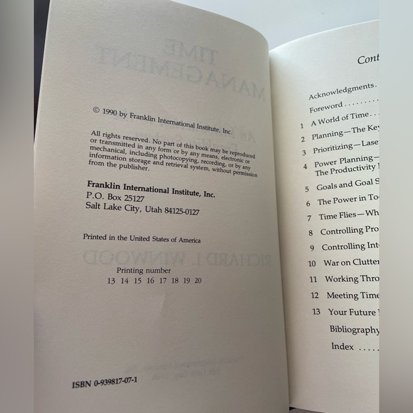 Time Management, An Introduction to The Franklin System by Richard I. Winwood - Picture 2 of 7